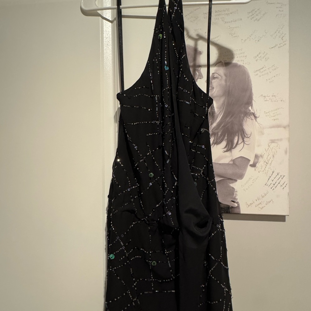 BCBG Sequin Halter Dress